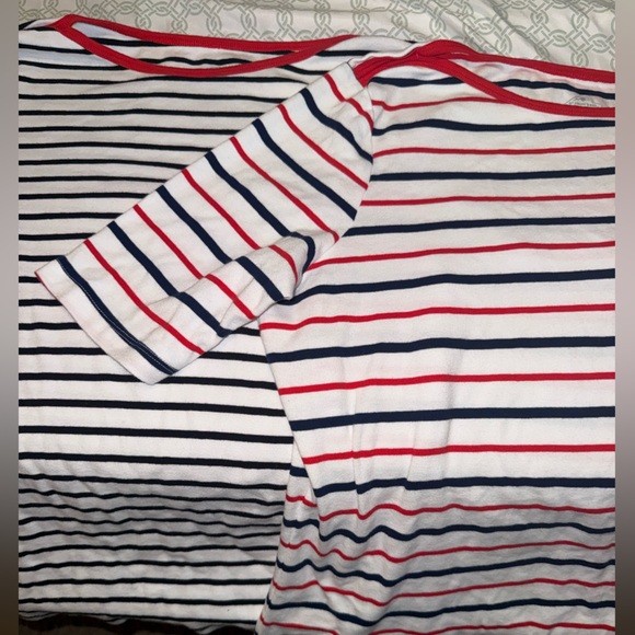 St. John's Bay Women’s striped classic Boat neck 3/4 sleeve set or 2 shirts - Picture 3 of 12